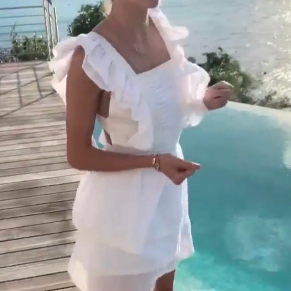 White Ruffle Dress - Picture 3 of 3